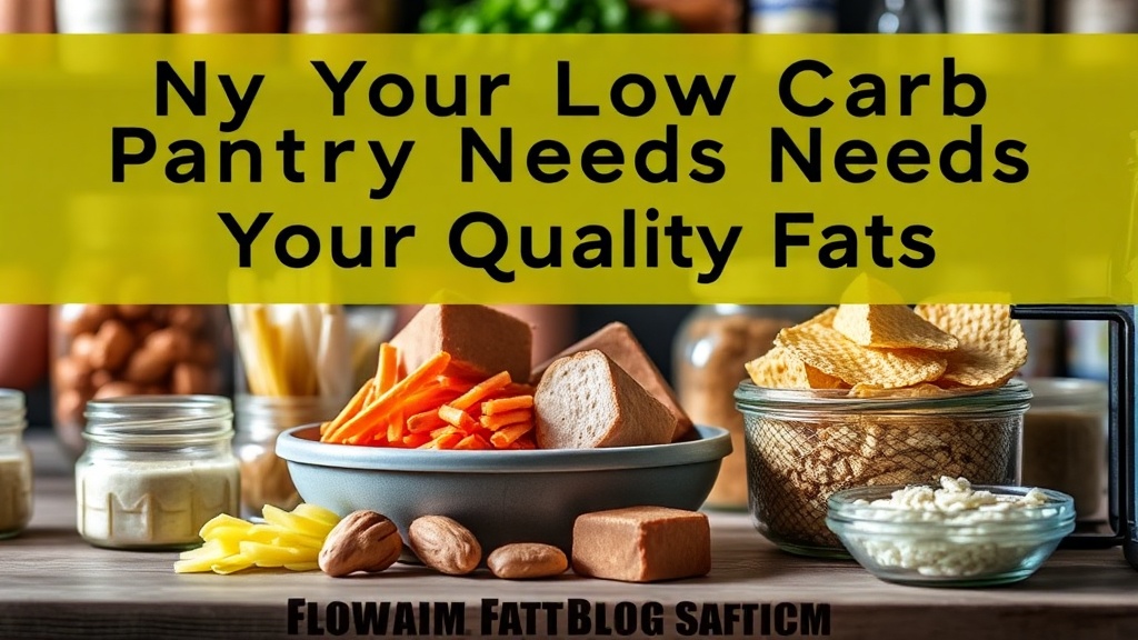 Why Your Low Carb Pantry Needs High Quality Fats