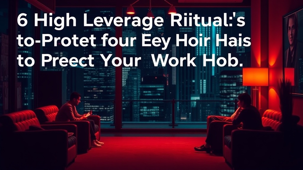 6 High-Leverage Rituals to Protect Your Deep Work Hours