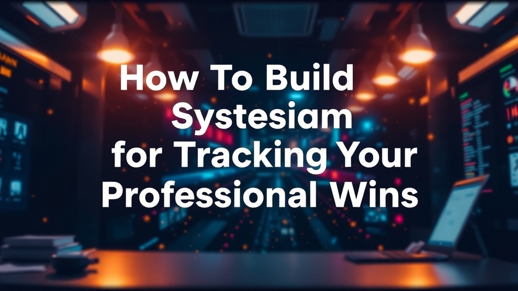 How to Build a System for Tracking Your Professional Wins