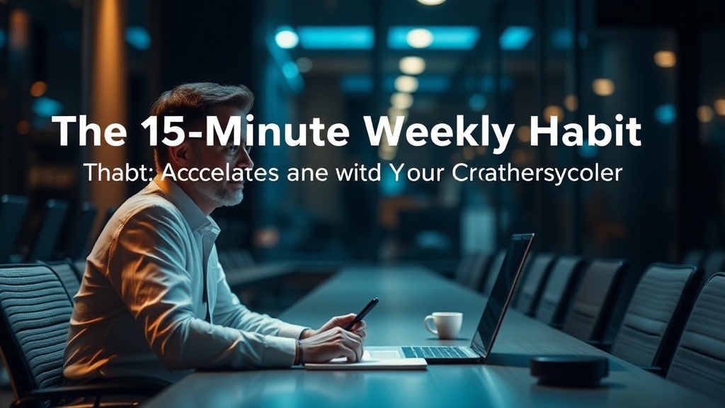 The 15-Minute Weekly Habit That Accelerates Your Career Growth