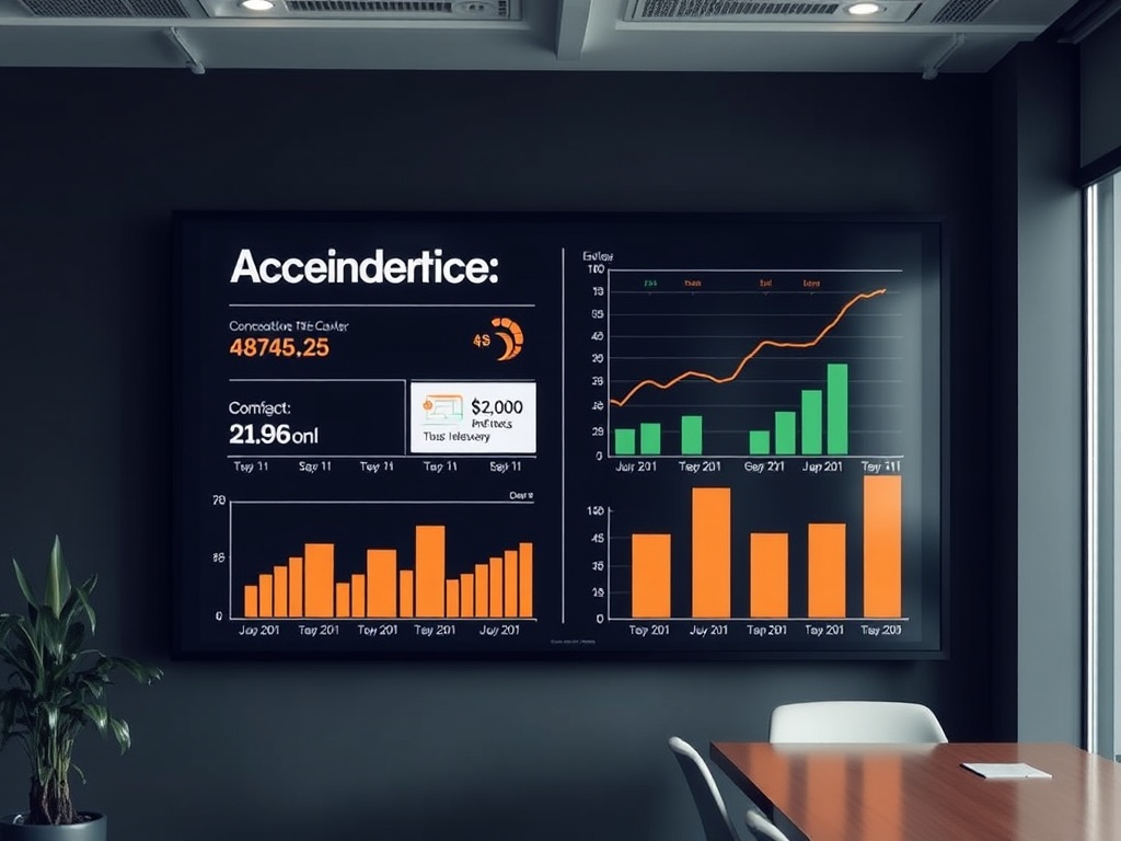 achievement metrics displayed on a board in an office