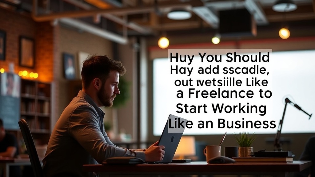 Why You Should Stop Working Like a Freelancer and Start Working Like a Business