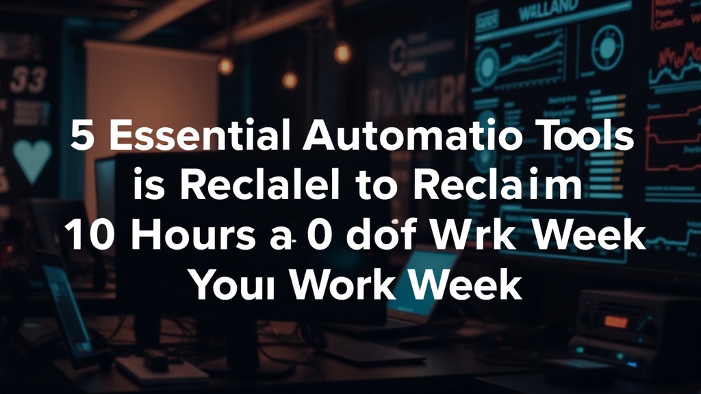 5 Essential Automation Tools to Reclaim 10 Hours of Your Work Week