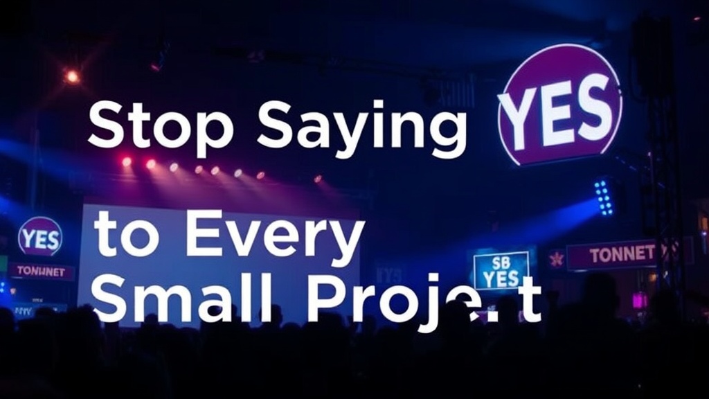 Stop Saying Yes to Every Small Project