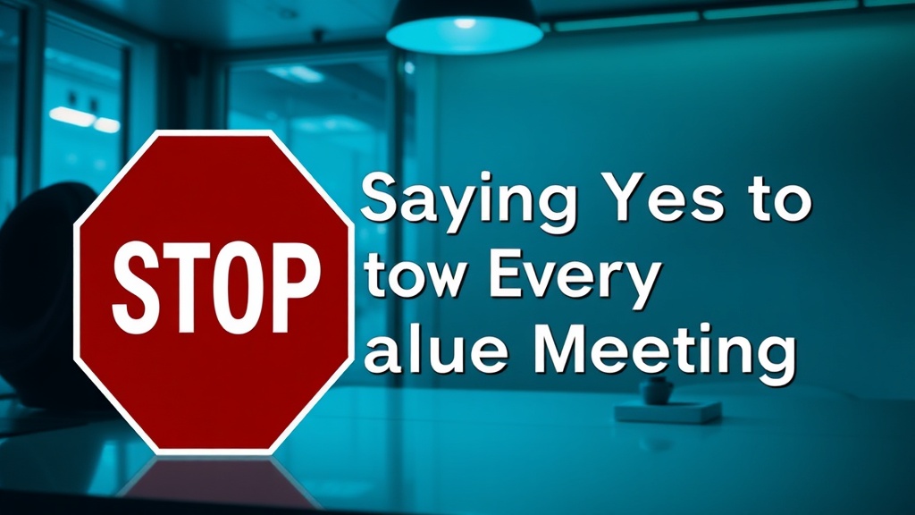 Stop Saying Yes to Every Low-Value Meeting