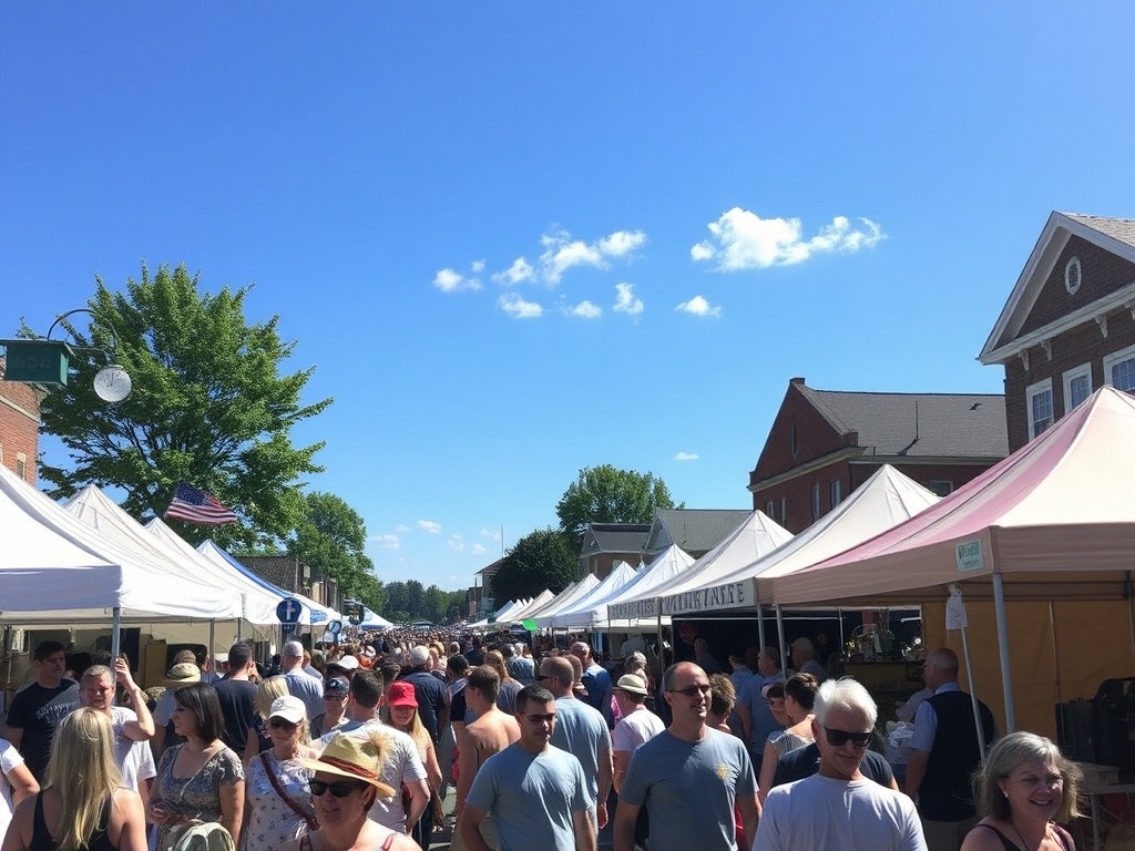 crowds enjoying a summer festival in Carleton Place
