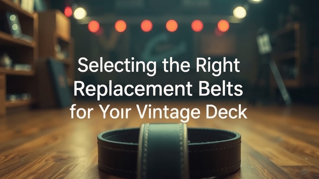 Selecting the Right Replacement Belts for Your Vintage Deck