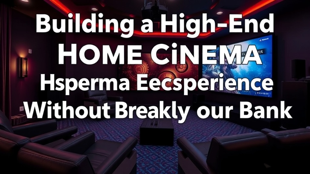 Building a High-End Home Cinema Experience Without Breaking the Bank