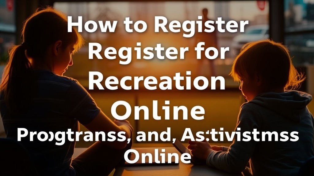 How to Register for Chambly's Recreation Programs and Activities Online