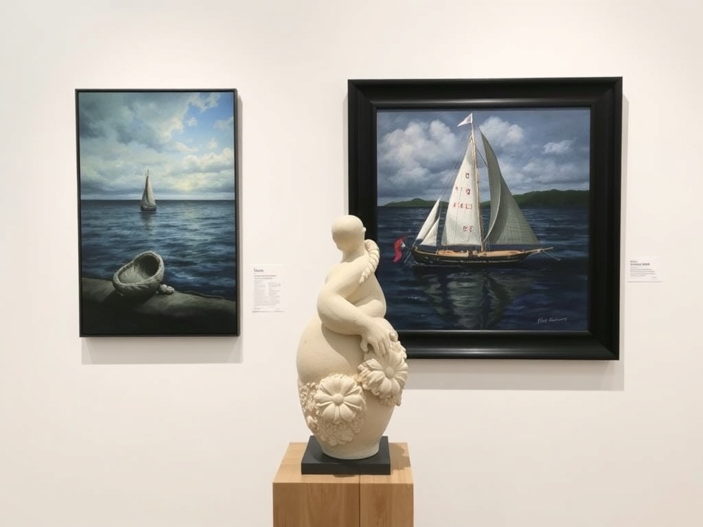 art gallery Baie Saint Paul local artists paintings sculptures Quebec