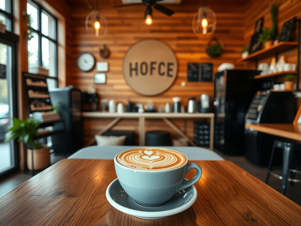 cozy independent coffee shop in Chilliwack with wooden interior, latte art, and local vibe