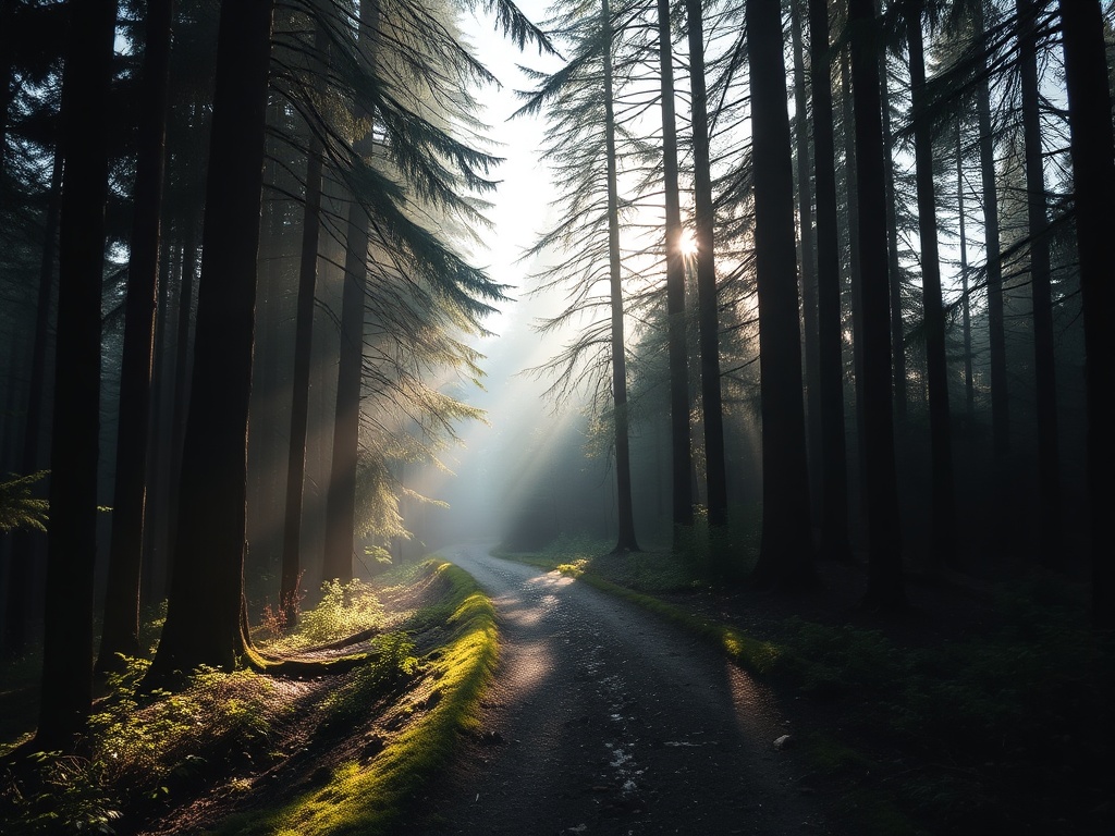 quiet forest trail near chilliwack morning light through trees peaceful hiking path