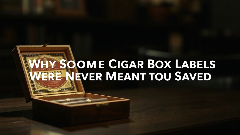 Why Some Cigar Box Labels Were Never Meant to Be Saved