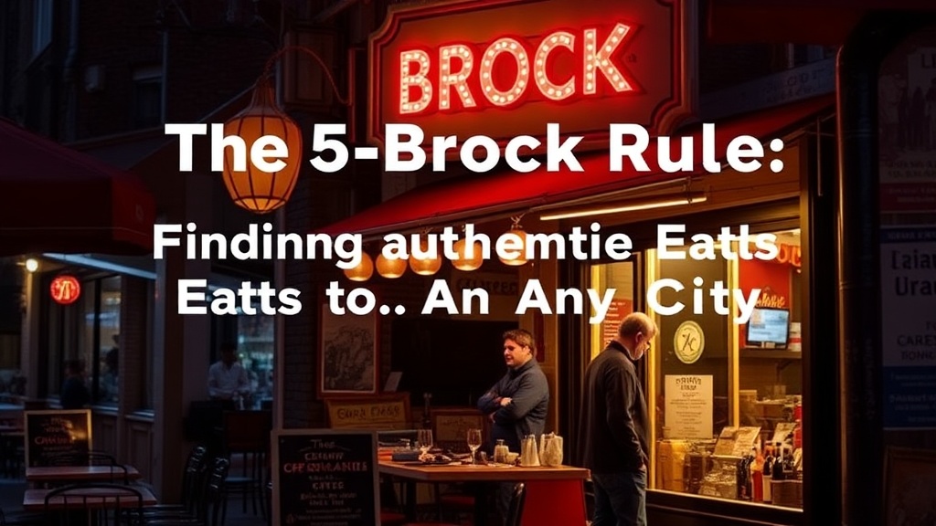 The 5-Block Rule: Finding Authentic Eats in Any City