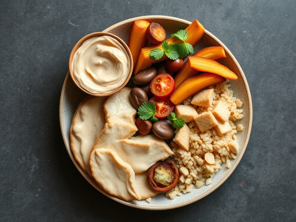 A healthy meal with protein and carbs for recovery