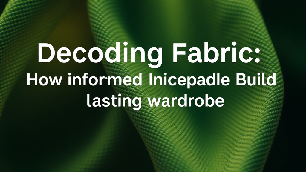 Decoding Fabric: How Informed Choices Build a Lasting Wardrobe