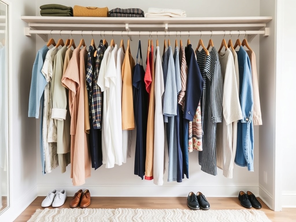 seasonal wardrobe transition packing clothes switching summer winter closet aesthetic