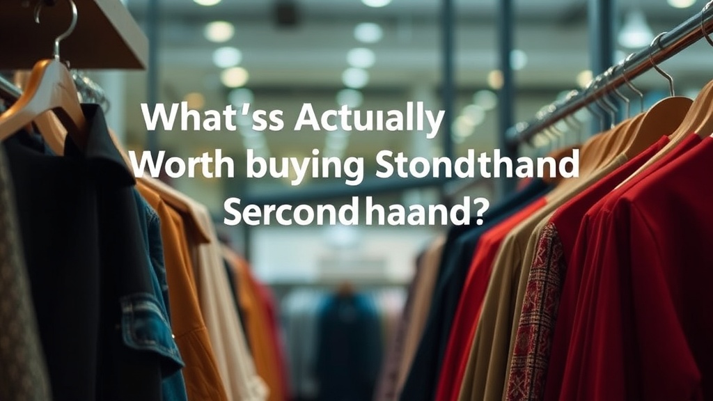 What's Actually Worth Buying Secondhand for Your Wardrobe?