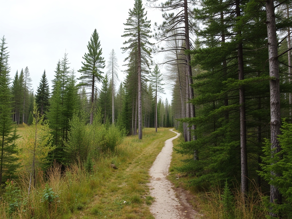 Ontario northern trail simple path trees everyday walking local vibe realistic