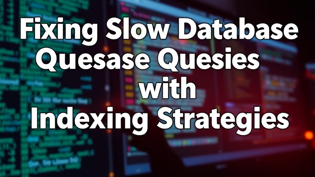 Fixing Slow Database Queries with Indexing Strategies