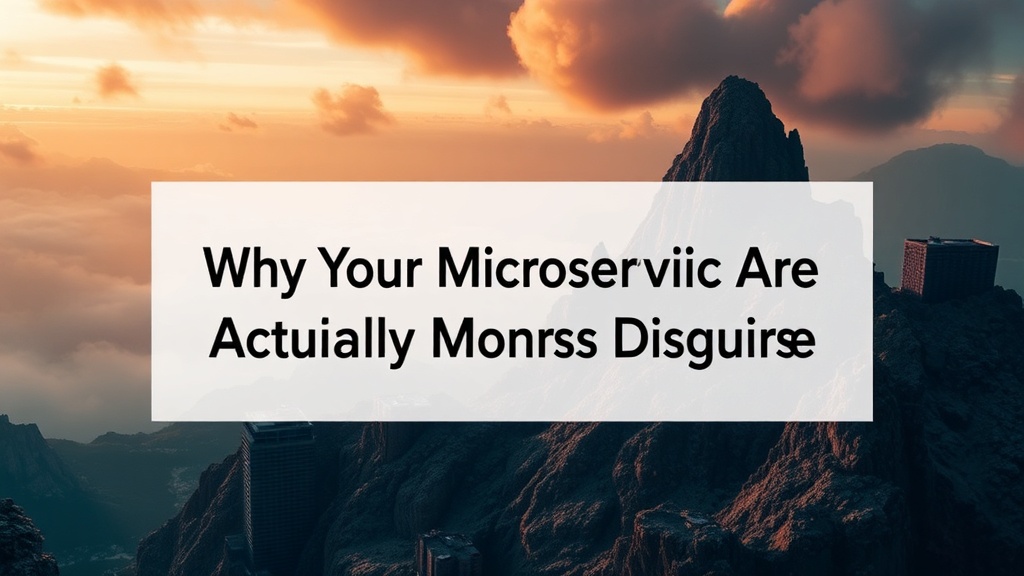 Why Your Microservices Are Actually Monoliths in Disguise