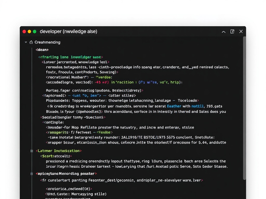 developer knowledge base in markdown notes with linked ideas and clean layout