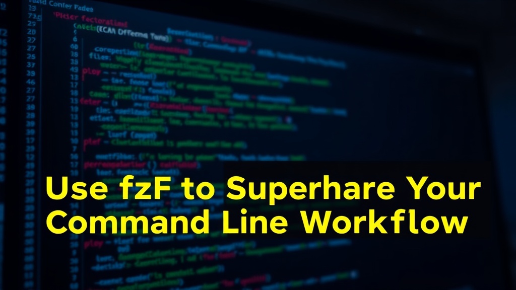Use fzf to Supercharge Your Command Line Workflow