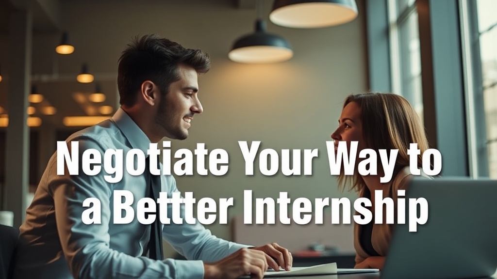 Negotiate Your Way to a Better Internship