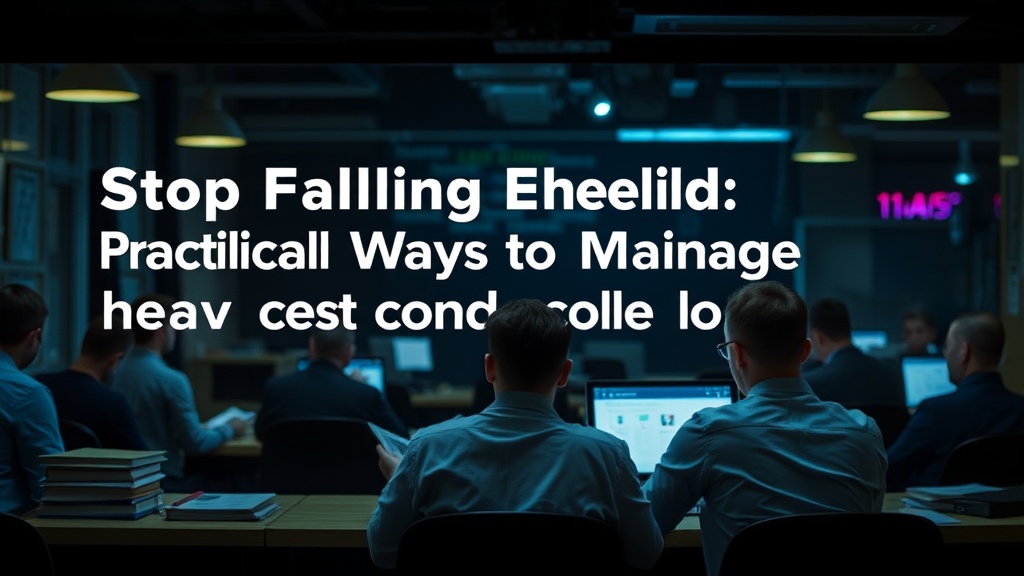 Stop Falling Behind: Practical Ways to Manage a Heavy Course Load