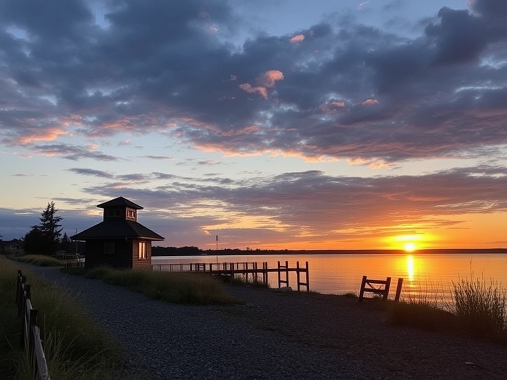 Collingwood Ontario weekend plan visual coffee waterfront trail sunset