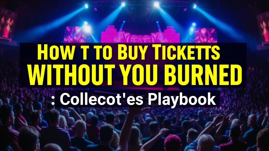 How to Buy Concert Tickets Without Getting Burned: A Collector’s Playbook
