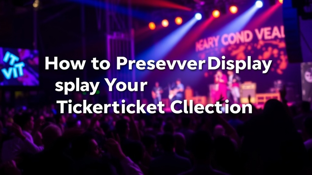How to Preserve and Display Your Concert Ticket Collection