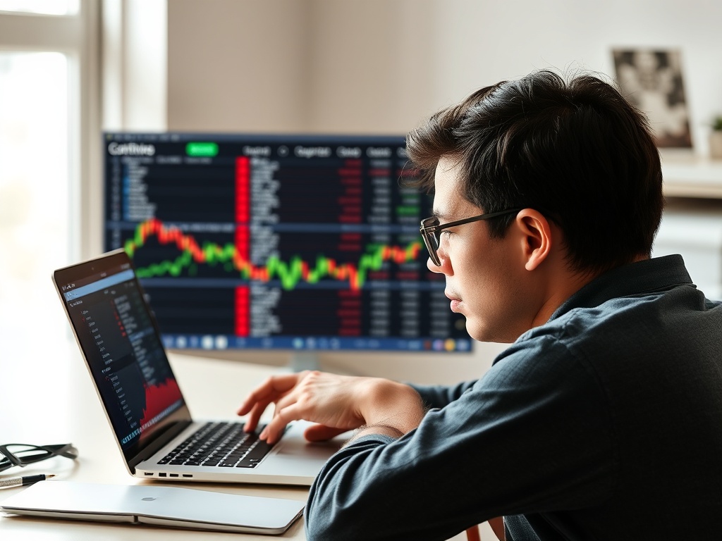 person analyzing ticket prices on laptop with multiple tabs open, focused expression