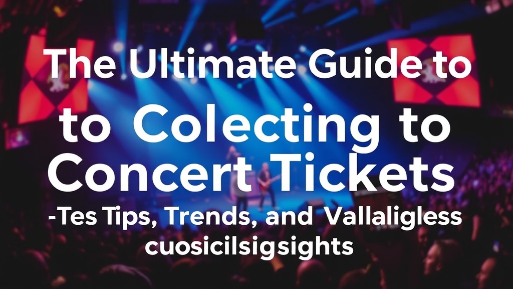 The Ultimate Guide to Collecting Concert Tickets: Tips, Trends, and Valuable Insights