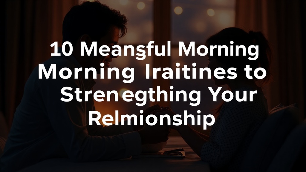 10 Meaningful Morning Rituals to Strengthen Your Relationship