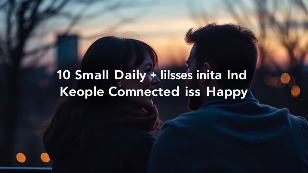 10 Small Daily Habits That Keep Couples Connected and Happy