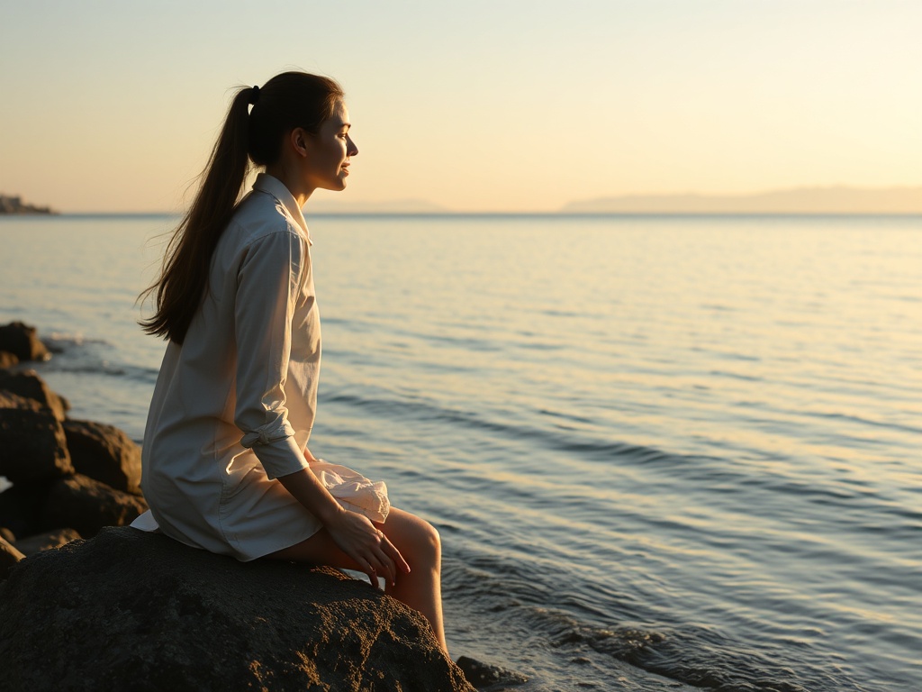 individual taking deep breath stepping away calm reset moment