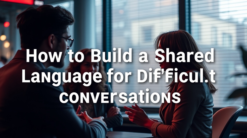 How to Build a Shared Language for Difficult Conversations
