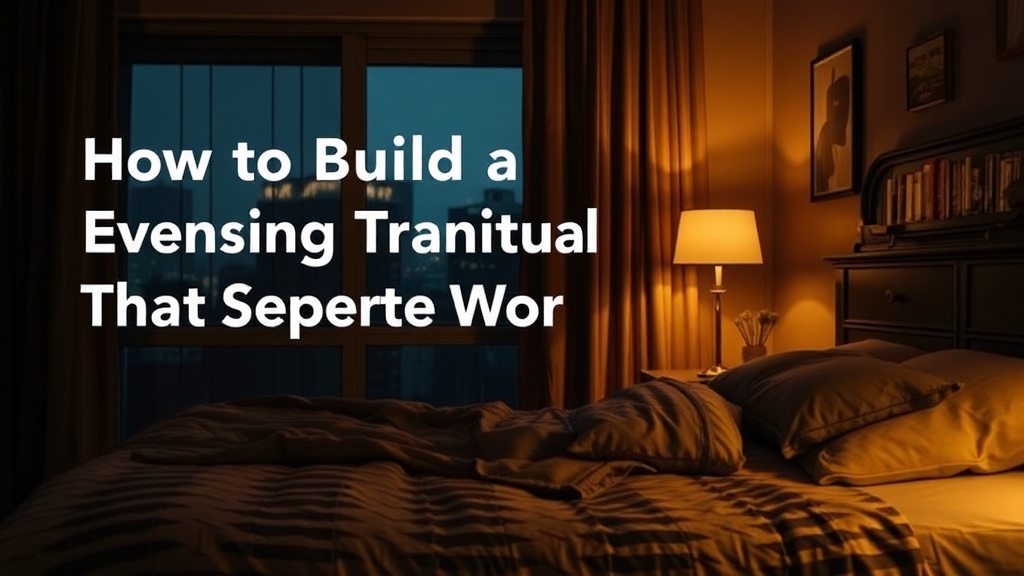 How to Build an Evening Transition Ritual That Separates Work from Rest
