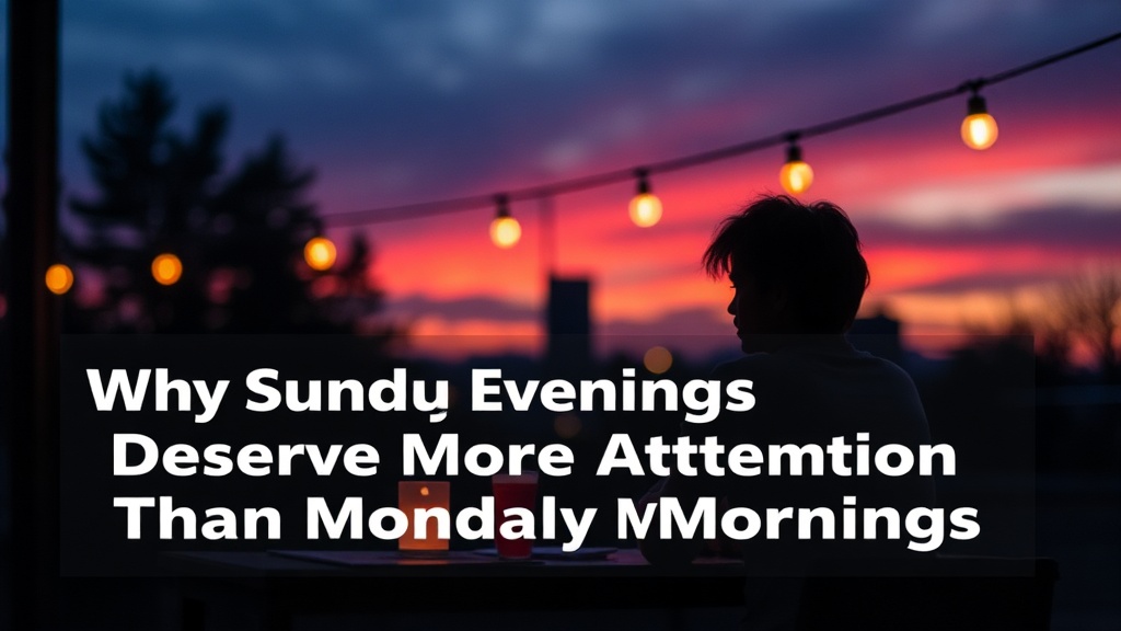 Why Sunday Evenings Deserve More Attention Than Monday Mornings