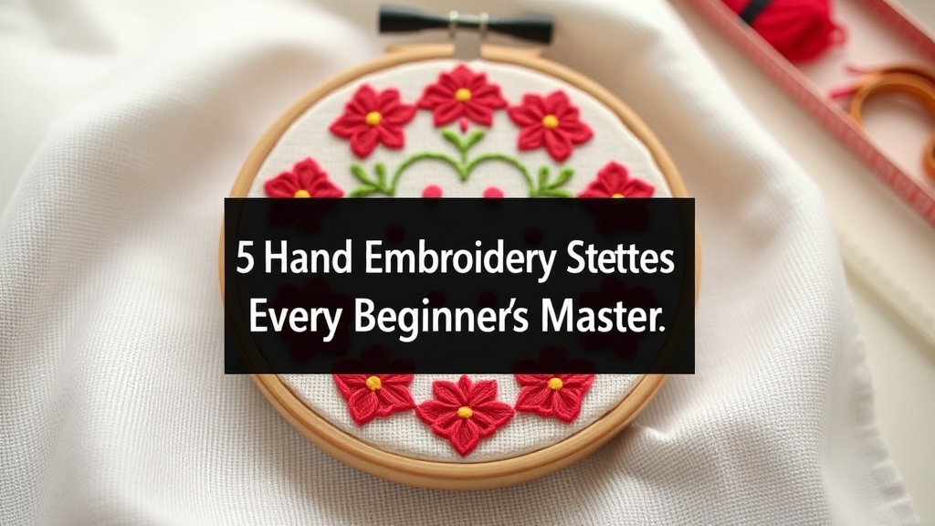5 Essential Hand Embroidery Stitches Every Beginner Should Master