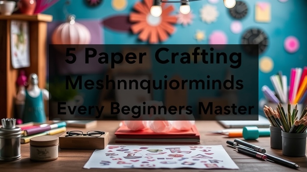 5 Essential Paper Crafting Techniques Every Beginner Should Master
