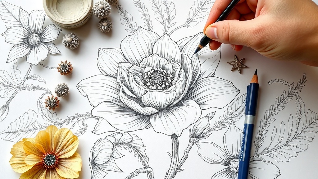 Creating Intricate Botanical Illustrations with Graphite and Eraser
