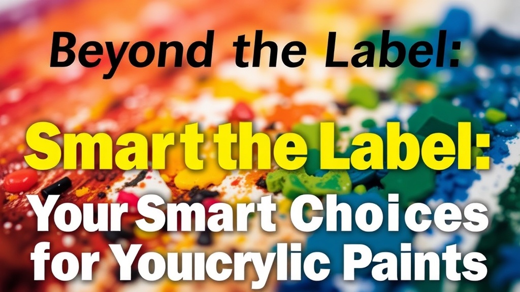 Beyond the Label: Making Smart Choices for Your Acrylic Paints