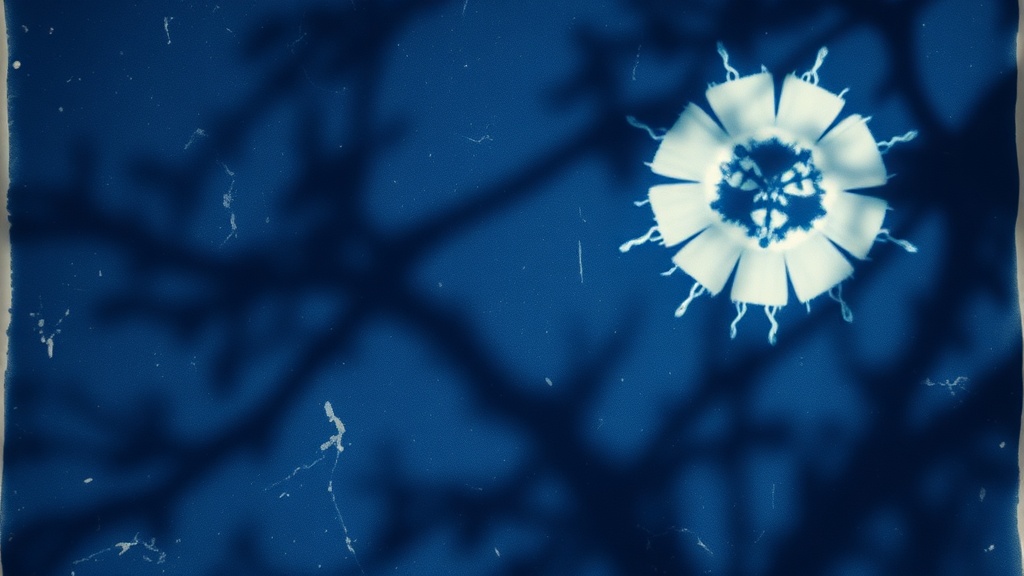 Creating Intricate Cyanotype Prints with Sun and Shadows