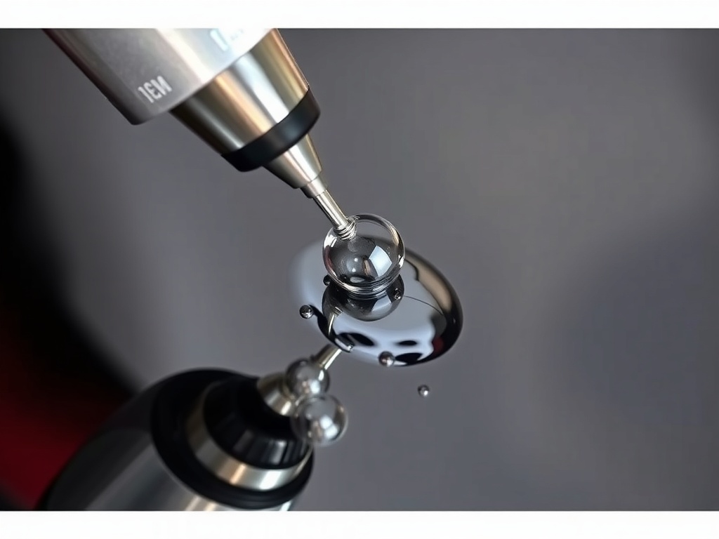 heat gun removing bubbles from glossy resin surface, macro shot, reflections visible