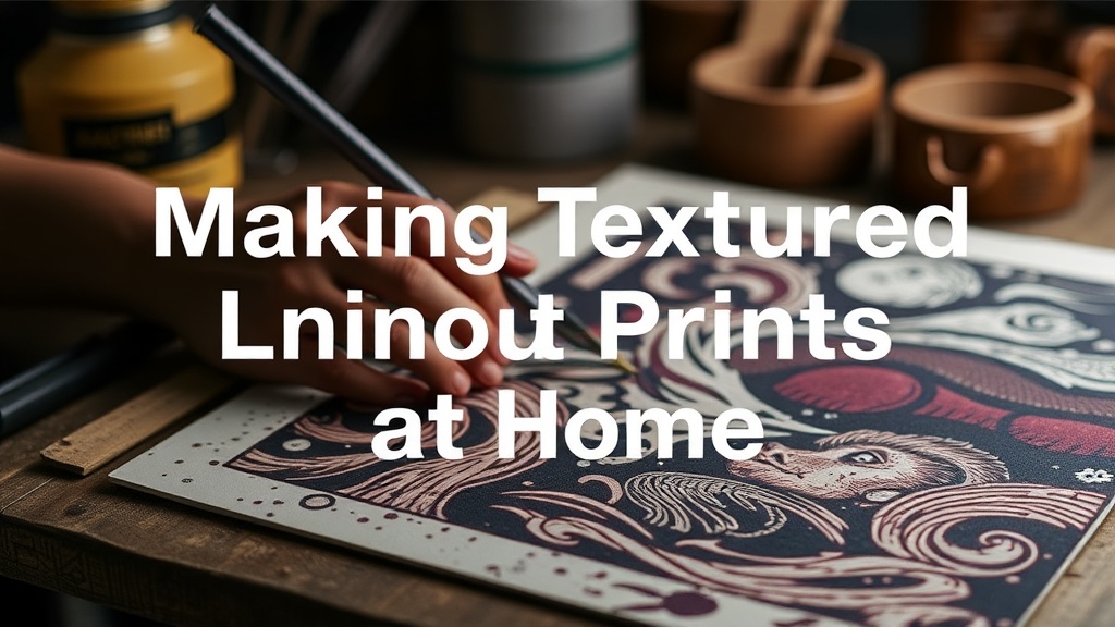 Making Textured Linocut Prints at Home