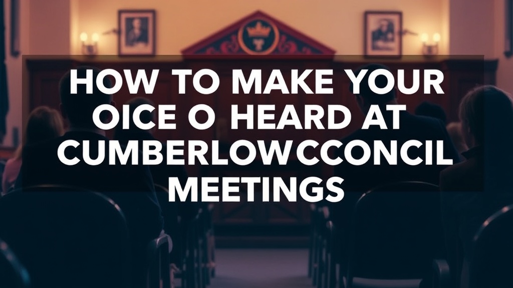 How to Make Your Voice Heard at Cumberland Town Council Meetings
