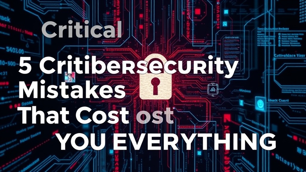 5 Critical Cybersecurity Mistakes That Could Cost You Everything