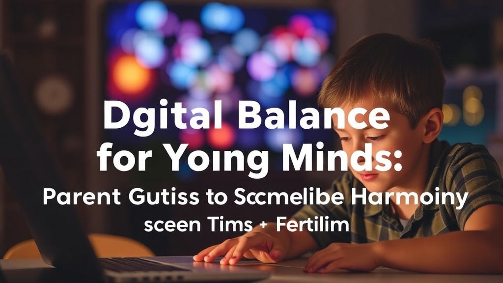 Digital Balance for Young Minds: A Parent's Guide to Screen Time Harmony